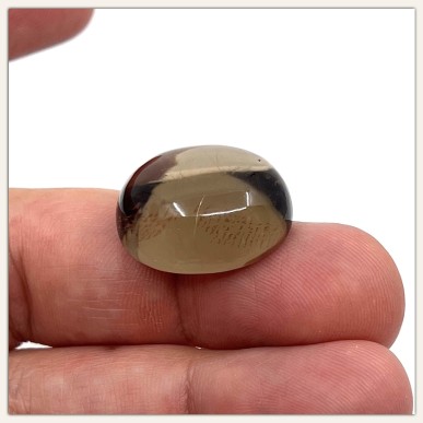 Smokey Quartz Oval Clear With Light Gold Rutile