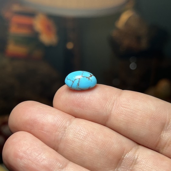 Turquoise iranienne de Neyshabur – Stock ancien, couches anciennes – Stabilisée uniquement – Poids  6.55 ct