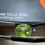 Natural untreated Pakistani peridot, faceted in Pakistan, weight 6 ct