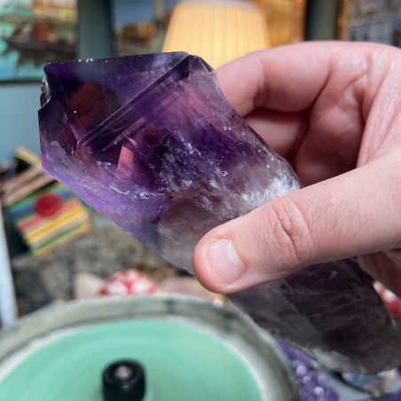 جمشت برازيلي طبيعي غير معالج بلورة طويلة - الوزن 510 غرامًا