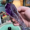 Natuurlijke Braziliaanse amethist onbewerkt lange kristal - Gewicht 417 gram