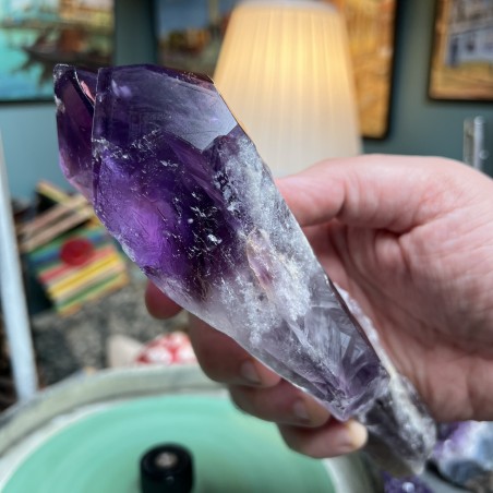 Natürlicher brasilianischer Amethyst unbehandelt langer Kristall - Gewicht 689 Gramm