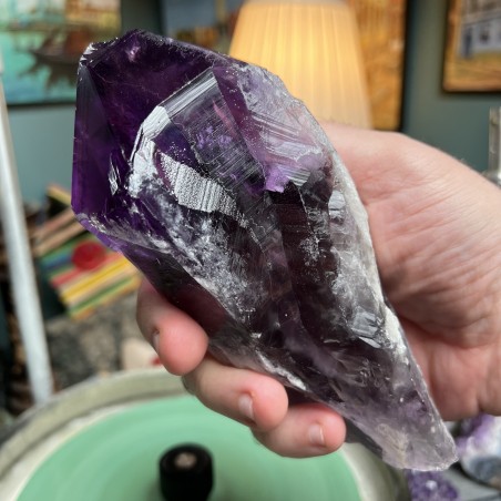 Natürlicher brasilianischer Amethyst unbehandelt langer Kristall - Gewicht 862 Gramm