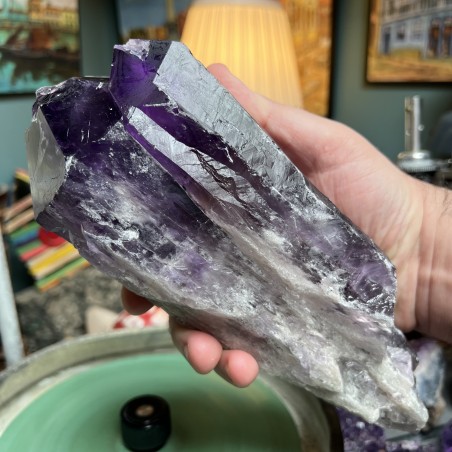 Natuurlijke Braziliaanse amethist onbewerkt lange kristal - Gewicht 1965 gram