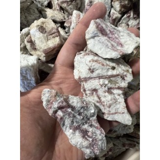 巴西红碧玺与白水晶 - 按重量计算