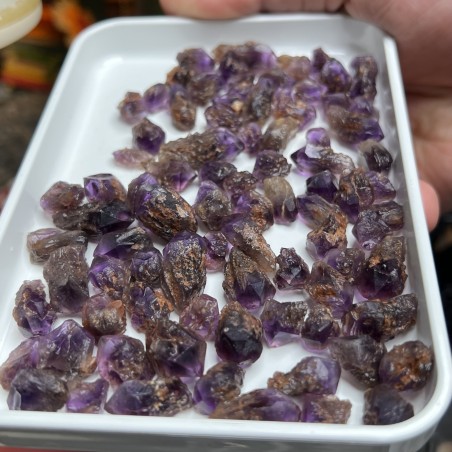 بلورات أميثيست برازيليه طبيعيه غير معالجه - بوزن 100 جرام