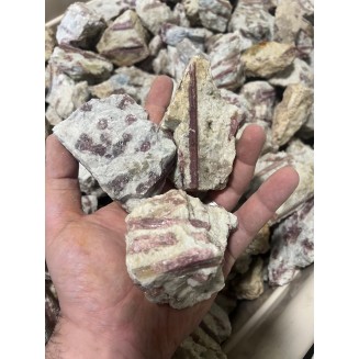 巴西红碧玺与白水晶 - 按重量计算