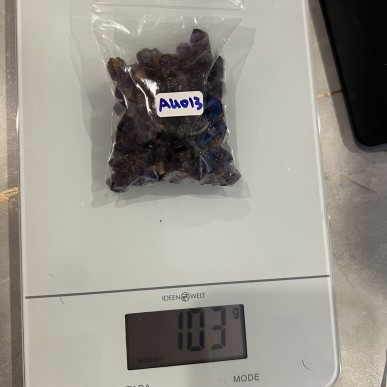 Brazilian Amethyst Crystals - Natural Untreated weight 100 Grams - AU013