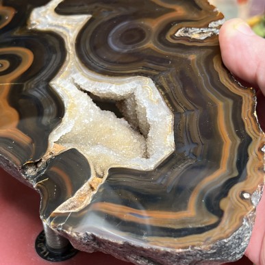 Brazilian Agate thick Slice - Natural Untreated - Weight 1159 Grams - AU016