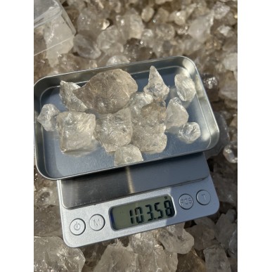 Clear Quartz Brazil - 100 Grams Good sizes for faceting