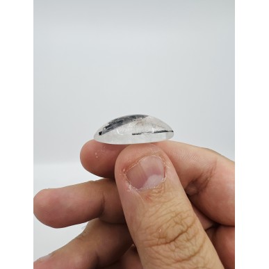 Brazilian Natural Black Rutilated Quartz Special form - Weight 7.46 Gram