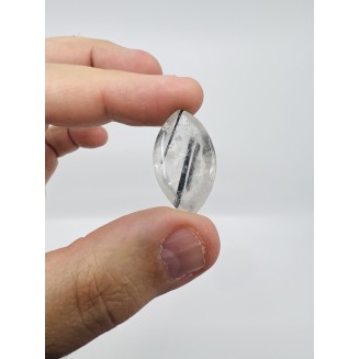 Brazilian Natural Black Rutilated Quartz Special form - Weight 7.46 Gram