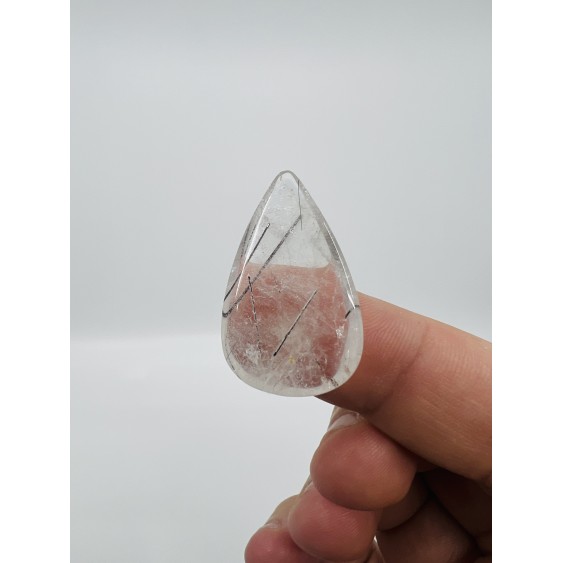 Brazilian Natural Black Rutilated Quartz Special form - Weight 6.44 Gram