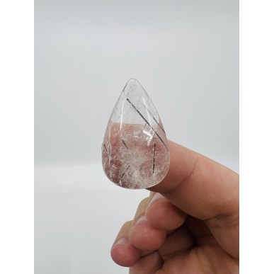 Brazilian Natural Black Rutilated Quartz Special form - Weight 6.44 Gram