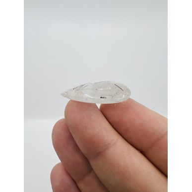 Brazilian Natural Black Rutilated Quartz Special form - Weight 6.44 Gram