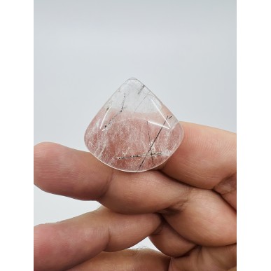 Brazilian Natural Black Rutilated Quartz Special form - Weight 7.46 Gram