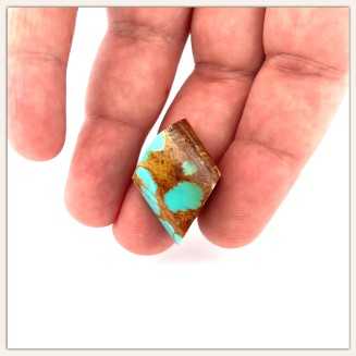 Turquoise américaine matricielle en or - pendentif Taille spéciale taillée à la main