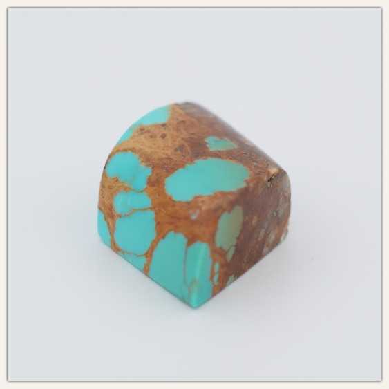 Turquoise américaine matricielle en or - pendentif Taille spéciale taillée à la main