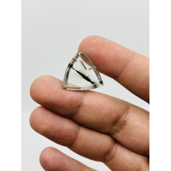 روتيل كوارتز برازيلي اسود طبيعي غير معالج - بوزن 3.53 جرام