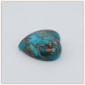 Turquoise américaine avec coquille d'huître naturelle - percée sur le dessus