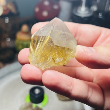 Natural Golden Brazilian Rutile Quartz - weight 98.84 Grams