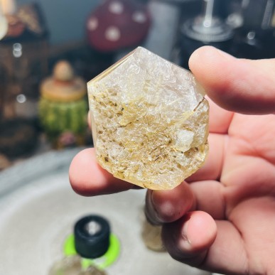 Natural Golden Brazilian Rutile Quartz - weight 98.84 Grams