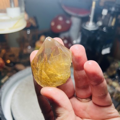 Natural Golden Brazilian Rutile Quartz - weight 98.84 Grams