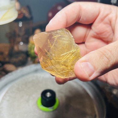 Natural Golden Brazilian Rutile Quartz - weight 98.84 Grams