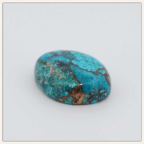 Turquoise américaine naturelle taillée en forme d'œil