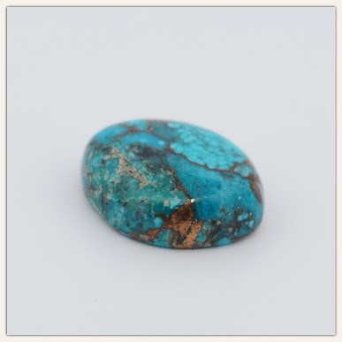 Turquoise américaine naturelle taillée en forme d'œil