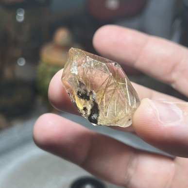 Natural Golden Brazilian Rutile Quartz - weight 19.93 Grams