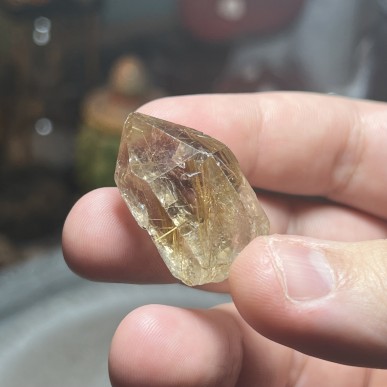 Natural Golden Brazilian Rutile Quartz - weight 19.93 Grams