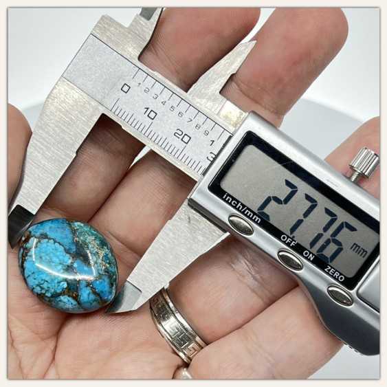 Turquoise américaine naturelle taillée en forme d'œil