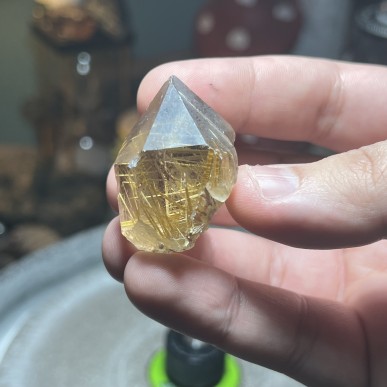 Natural Golden Brazilian Rutile Quartz - weight 38.93 Grams