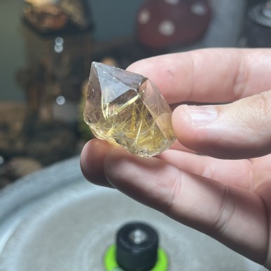 Natural Golden Brazilian Rutile Quartz - weight 38.93 Grams