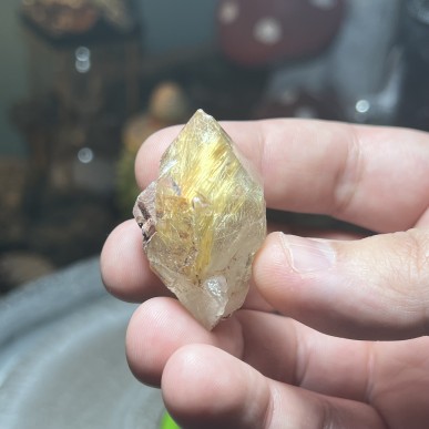 Natural Golden Brazilian Rutile Quartz - weight 34.90 Grams