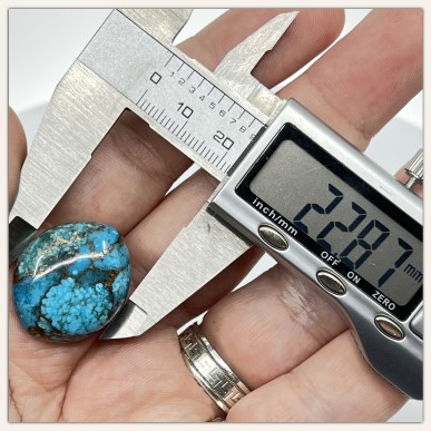 Turquoise américaine naturelle taillée en forme d'œil