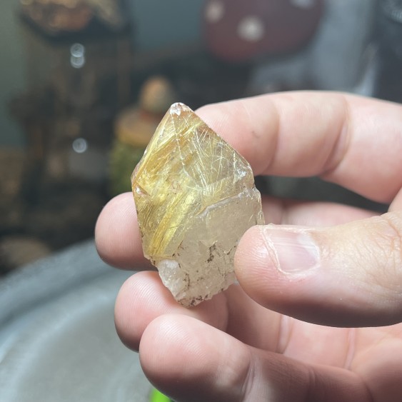 Natural Golden Brazilian Rutile Quartz - weight 34.90 Grams