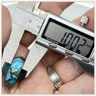 Turquoise américaine naturelle taillée en forme d'œil