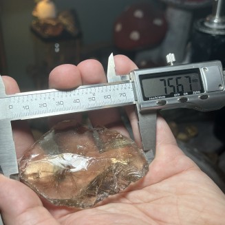 Natural Golden Brazilian Rutile Quartz top with shooting stars - weight 78.73 Grams