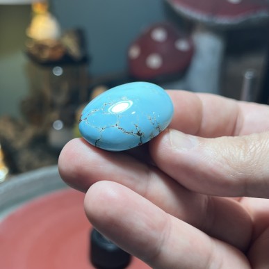 Iranian Dendrite Turquoise from Neyshabur old stock old layers Stabalized only - weight 18.91 Grams