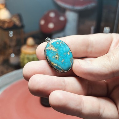 Iranian Turquoise from Neyshabur old stock- old layers Stabalized only - weight 13.25 Grams