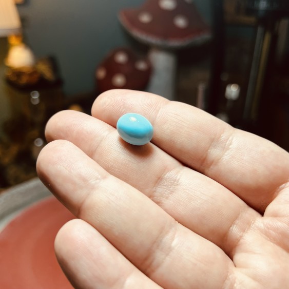 Iranian Turquoise from Neyshabur old stock- old layers Stabalized only - weight 1.70 Grams