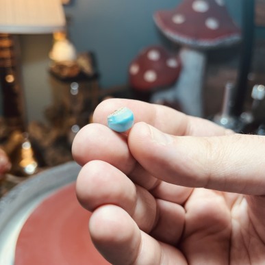 Iranian Turquoise from Neyshabur old stock- old layers Stabalized only - weight 1.70 Grams