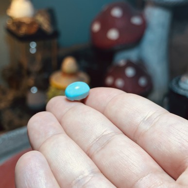 Iranian Turquoise from Neyshabur old stock- old layers Stabalized only - weight 1.70 Grams