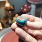 Iranian Spiderweb Turquoise from Neyshabur old stock- old layers Stabalized only - weight 27.47 Grams