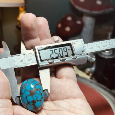 Iranian Spiderweb Turquoise from Neyshabur old stock- old layers Stabalized only - weight 27.47 Grams