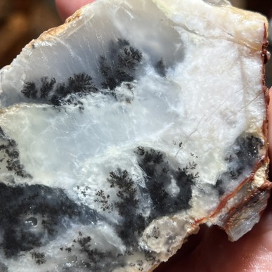 Natural Dendritic chalcedony with white jasper from Brazil - weight 255 Grams