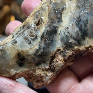 Natural Dendritic chalcedony with white jasper from Brazil - weight 255 Grams