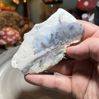 Natural Dendritic chalcedony with white jasper from Brazil - weight 133 Grams